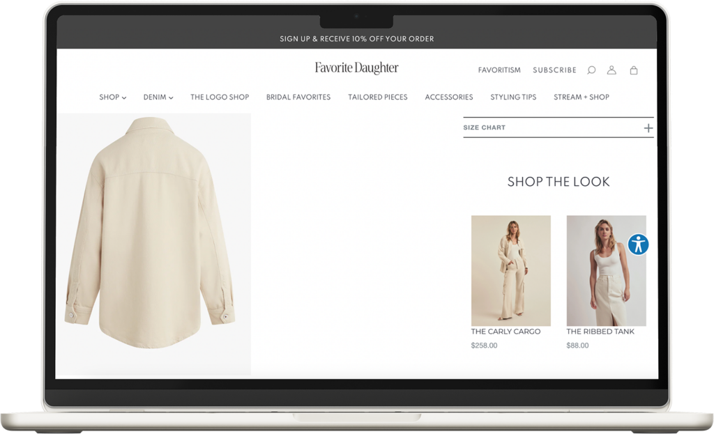 Influence purchase decision with 'Shop the look' dynamic bundles