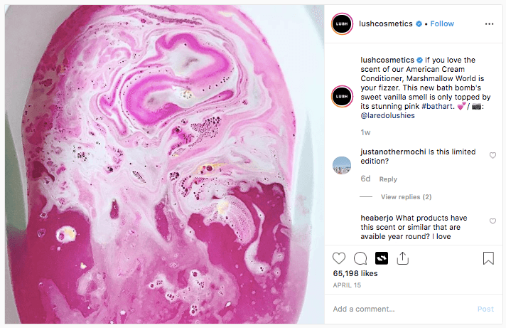 Lush instagram UGC example 